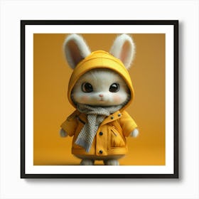 Bunny In A Coat Art Print