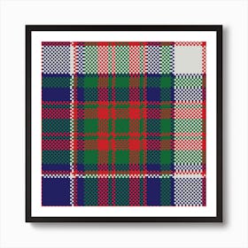 British Tartan Check Plaid Seamless Pattern Art Print