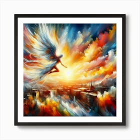 Angel In The Sky 1 Art Print