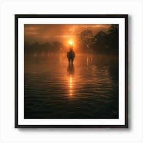 Sunset In The Park Art Print