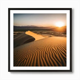 Sunset In Death Valley Art Print