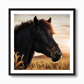Sunset Horse Art Print
