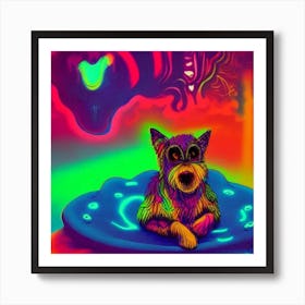 Psychedelic Dog 7 Art Print