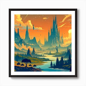 Land Of Fantasy 1 Art Print