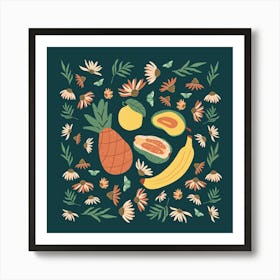 Fruit And Flowers Art Print