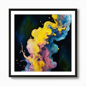 Ink Splashes Art Print