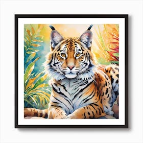 Tiger Baby Painting Art Print