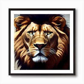 Lion Portrait Art Print