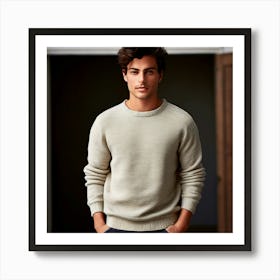 Mock Up Jumper Blank Plain Sweater Pullover Knit Cotton Wool Fleece Soft Comfy Cozy M (2) Art Print