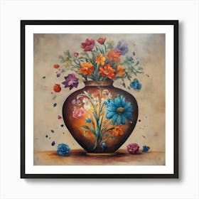 342801 A Wall Painting Of A Vase With Beautiful Colors An Xl 1024 V1 0 Art Print