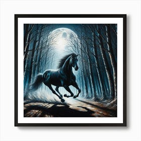 Horse In The Woods 19 Art Print