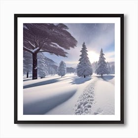 Snowy Landscape 90 Art Print