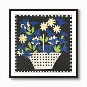 Basket Of Flowers Art Print