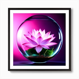 Lotus Flower In A Bowl Art Print