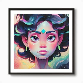 Galaxy Girl 4 Art Print