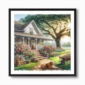 House In The Country Art Print