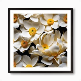 White Flowers Art Print