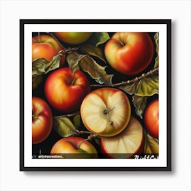 Apples On A Branch Art Print