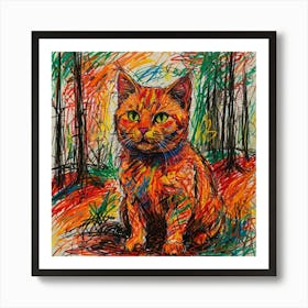 Orange Tabby Cat 3 Art Print