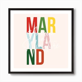 Maryland America In Miniature Color Art Print