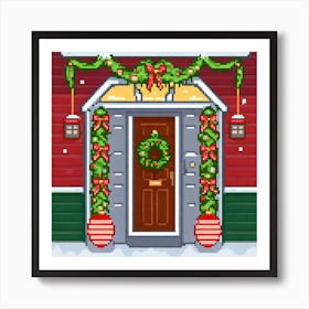 Christmas Door 36 Art Print