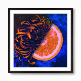 Oranges And Flowers Art Print