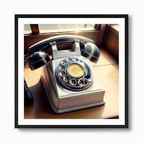 Vintage Telephone Art Print