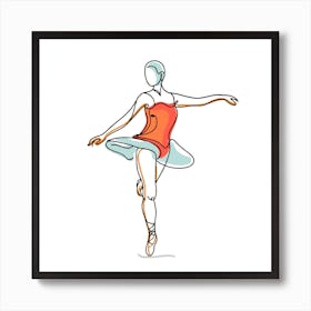 Ballerina Vector Illustration Art Print