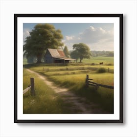 Barn In The Countryside 8 Art Print