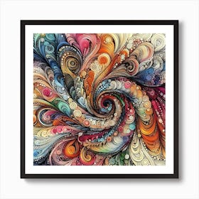 Swirling Spiral Art Print