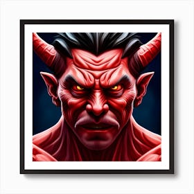 Devil With Horns Art Print