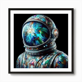 Stained Glass Astronaut Art Print