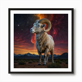 Ram In The Desert 10 Art Print