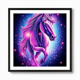 Pink horse Art Print