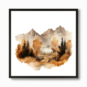 Watercolor Landscape Painting 19 Art Print