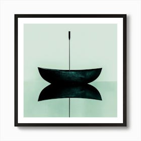 Black Boat Art Print