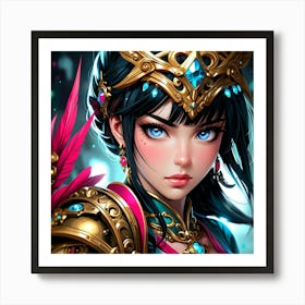 Default A Gracefully Fierce Anime Warrior Princess Her Intrica 1 (3) Art Print