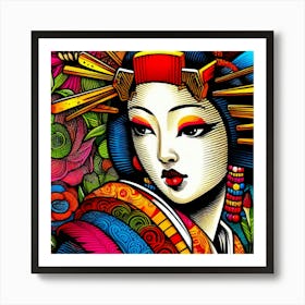 Japan Geisha Visual 115 Art Print