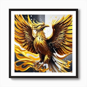 Golden Phoenix 8 Art Print