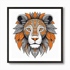 Tribal Lion Art Print