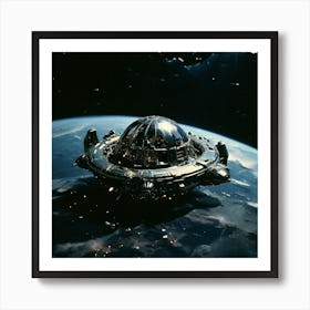 Alien Spaceship Art Print