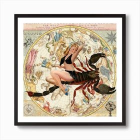 Scorpio Square Art Print