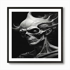 Skeleton Skull Affiche