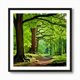 Oak Pine Birch Maple Cypress Sequoia Redwood Palm Spruce Fir Cedar Aspen Willow Bar (2) Art Print