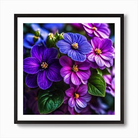 Purple Flowers 8 Art Print