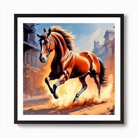 Horse Galloping 5 Art Print
