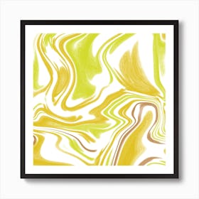 Yellow Marble Art Print
