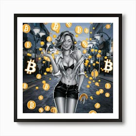 Bitcoin Girl 5 Art Print