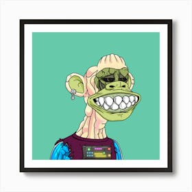 Monkey With Teeth Art Print