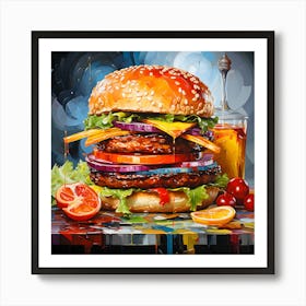 Modern Burger Aesthetics Art Art Print